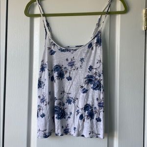Easy breezy blue and white tank top